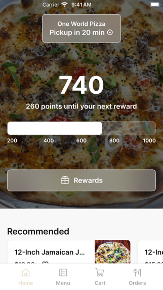 Screenshot 1 of One World Pizza App