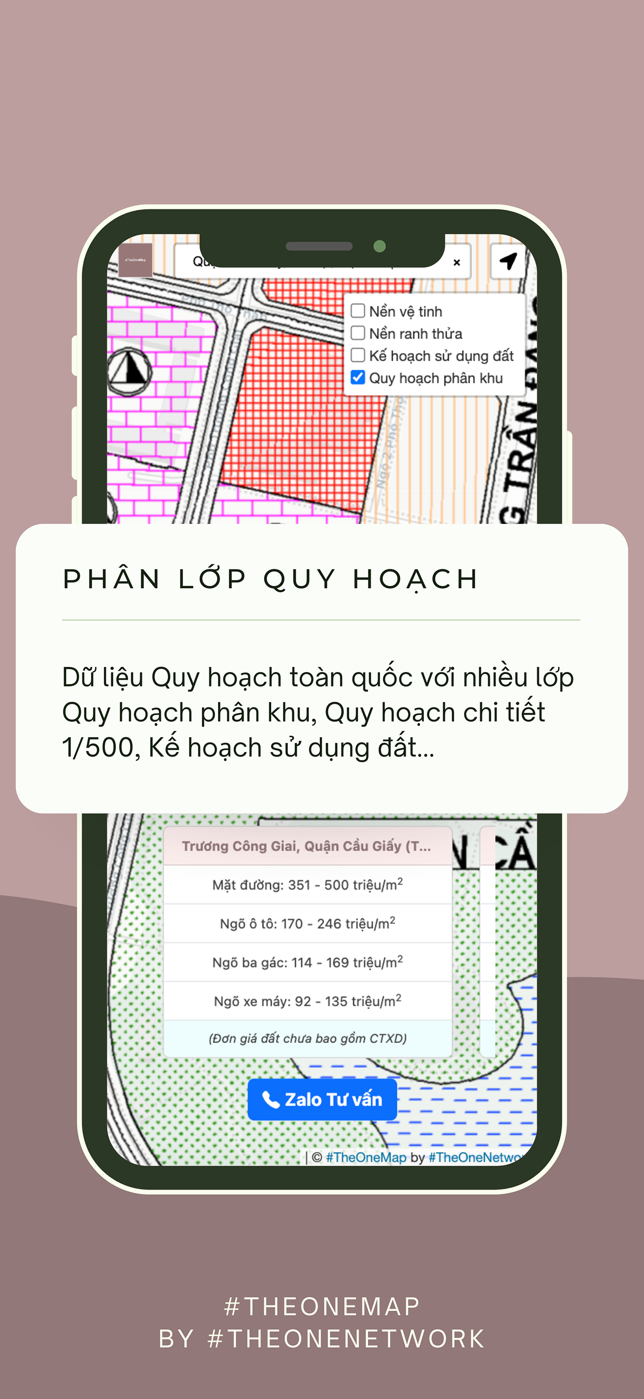 #TheOneMap: Giá nhà, Quy hoạch