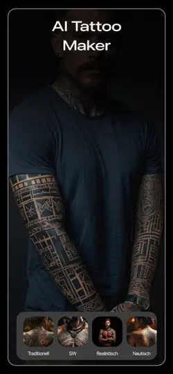 Screenshot von Tattoo AI – Tattoo-Designs auf dem iPhone 4