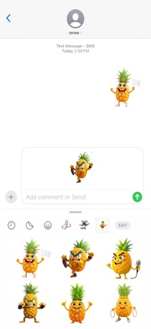摔跤菠萝贴纸 screenshot