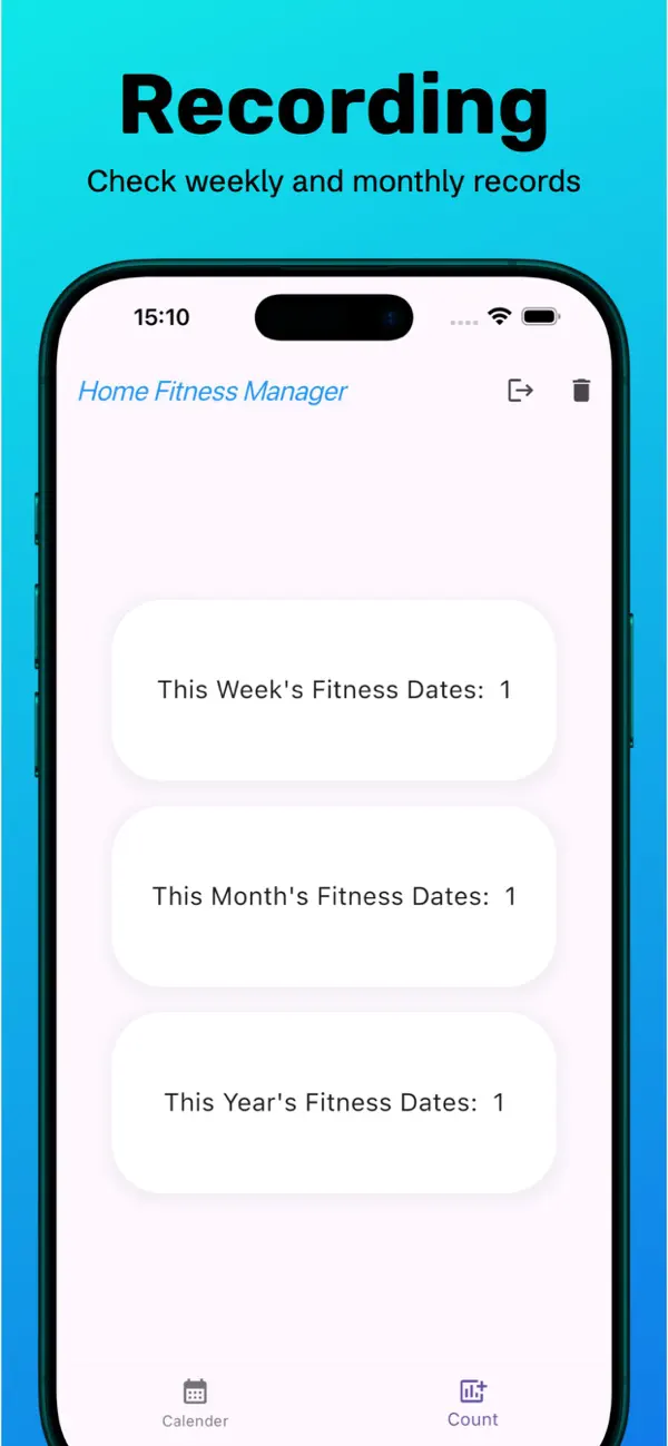 Screenshot #3 pour HomeFitnessManager: FitTracker