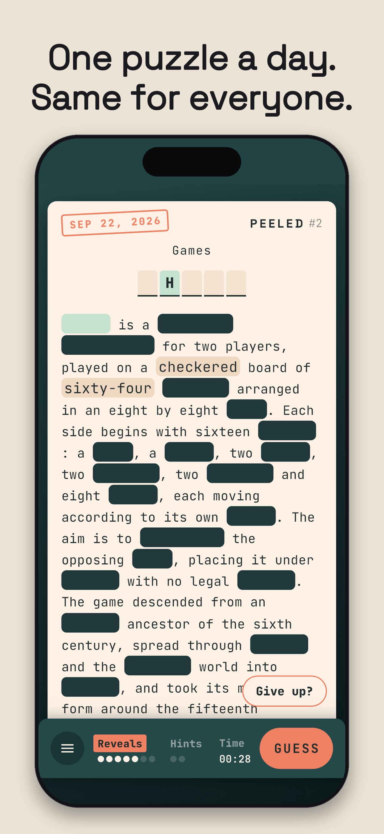 Screenshot 4 of Peeled: Daily Word Puzzle