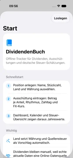 Скриншот DividendenBuch на iPhone 1