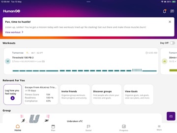 Humango: AI Training Planner iPad screenshot