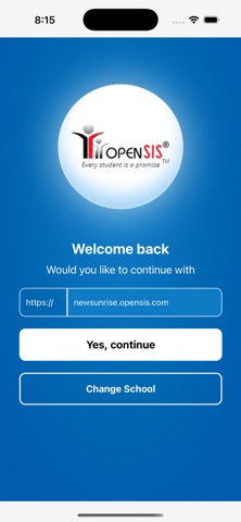 openSIS SaaS Mobile Connect screenshot