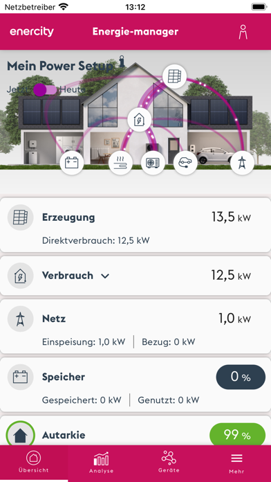 enercity Energiemanager Screenshot