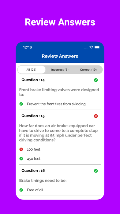 Tennessee CDL Prep Test Screenshot