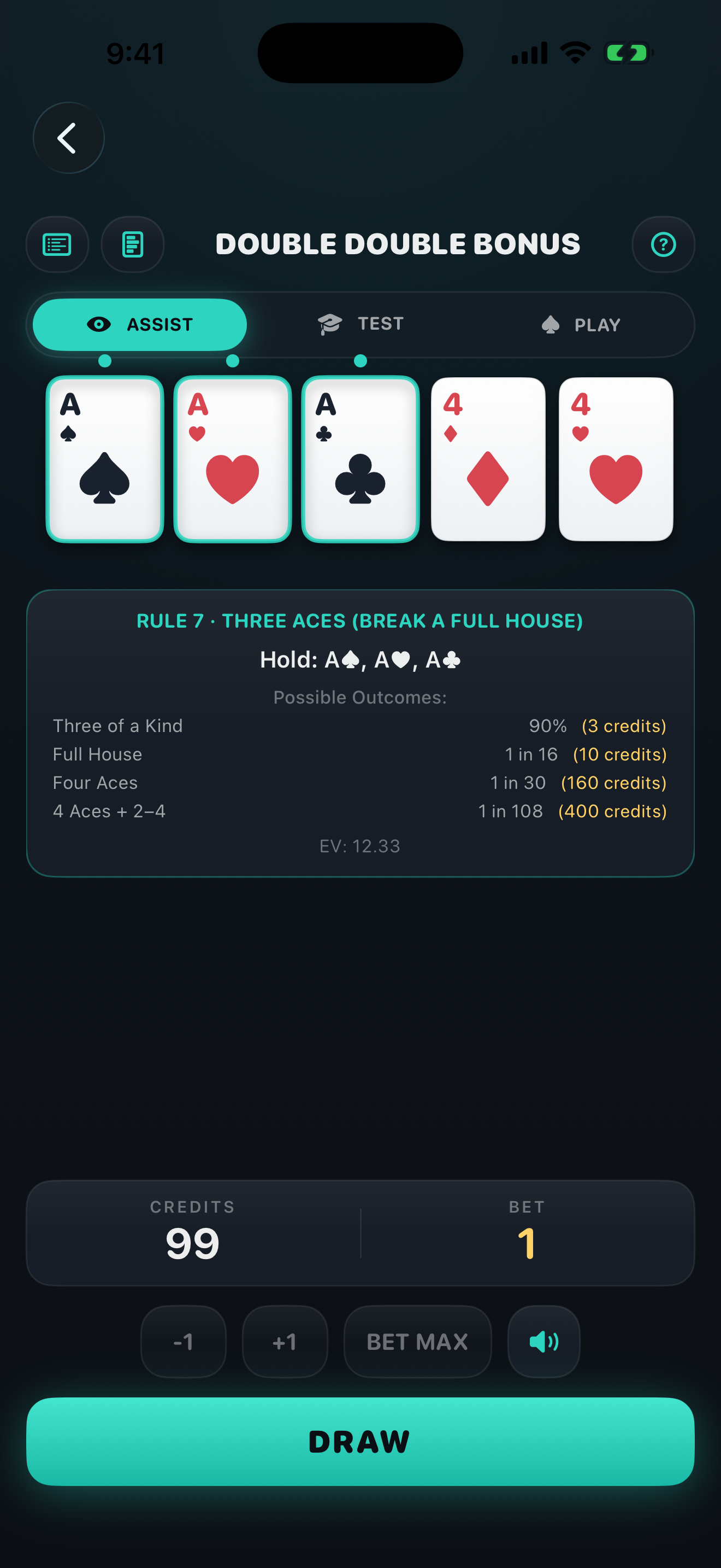 FullPay: Video Poker Trainer screenshot 3