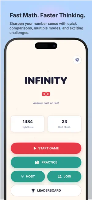 Infinity: Basic Math Questions screenshot 1