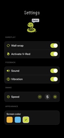 Snake 1: Classic Gameplay iPhone screenshot