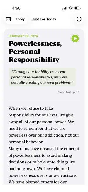 Just for Today NA screenshot 1