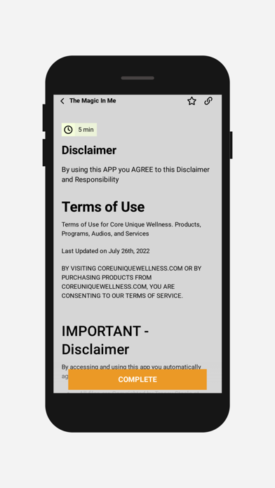 CORE Unique Wellness app screenshot 2