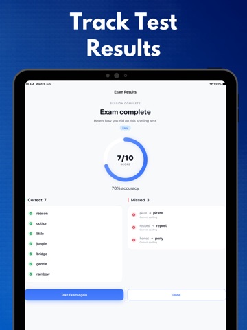 Spelling Test: Listen & Spell iPad screenshot