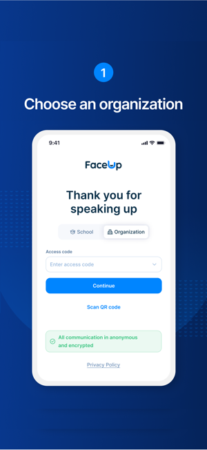 ‎FaceUp: Safe reporting Screenshot