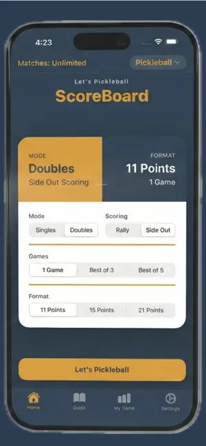 Scoreboard - 匹克球、羽球萬用計分板 screenshot 1