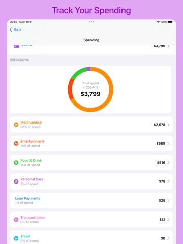 Spend Tracker - Easy Expense iPad screenshot
