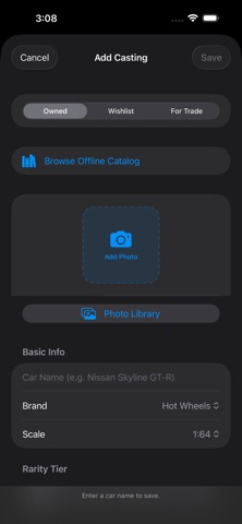 Die Cast Shelf iPhone screenshot