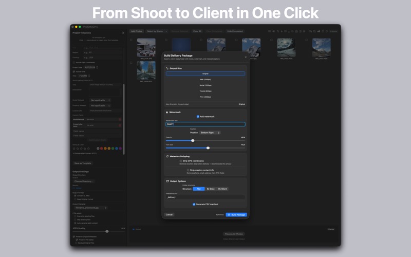 PhotoMetaPro — Batch Metadata iPhone screenshot