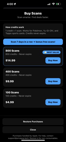 Price Pop TCG screenshot