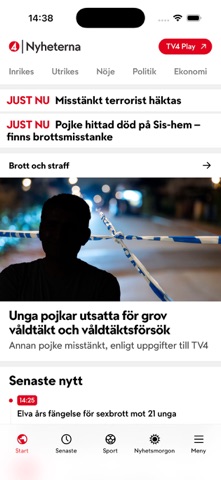 TV4 Nyheterna screenshot