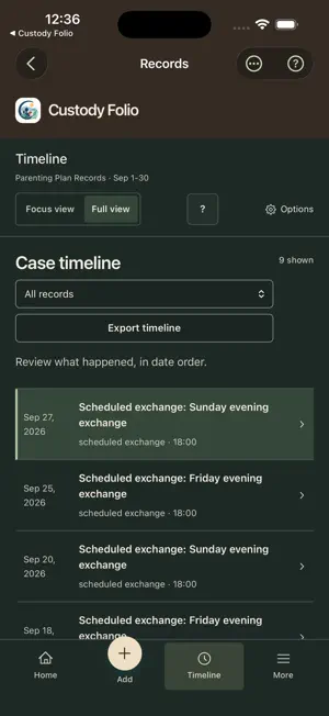 Custody Folio screenshot 2