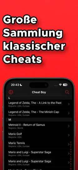 Screenshot von Cheat Boy: Cheats Für Spiele auf dem iPhone 1