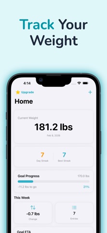 Weight Tracker - Daily Log Screenshot 1 of 5