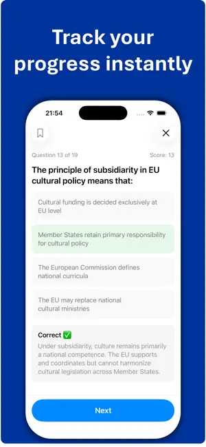 EU Quiz for EPSO Preparation screenshot 3