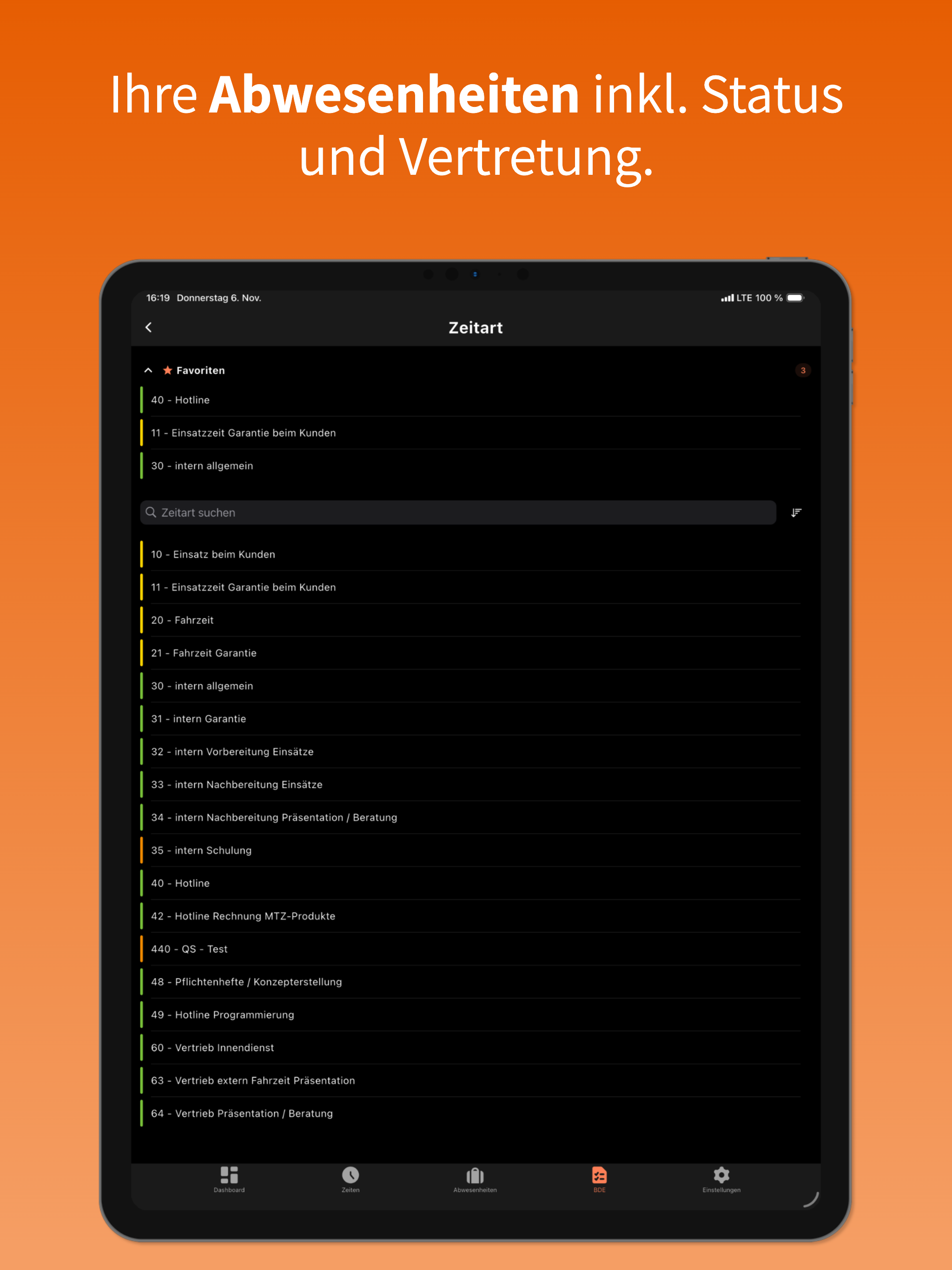 Zeiterfassung - OrangeSoftware screenshot 15