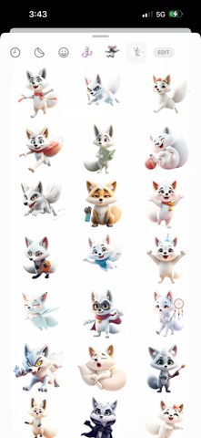 Arctic Fox Stickers iPhone screenshot