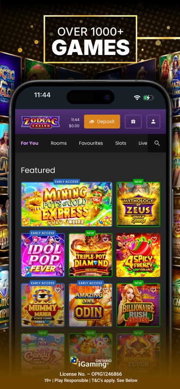Zodiac Casino Ontario screenshot 2