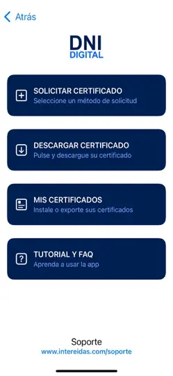 Captura de pantalla de DNI DIGITAL (DNIe) en iPhone 6