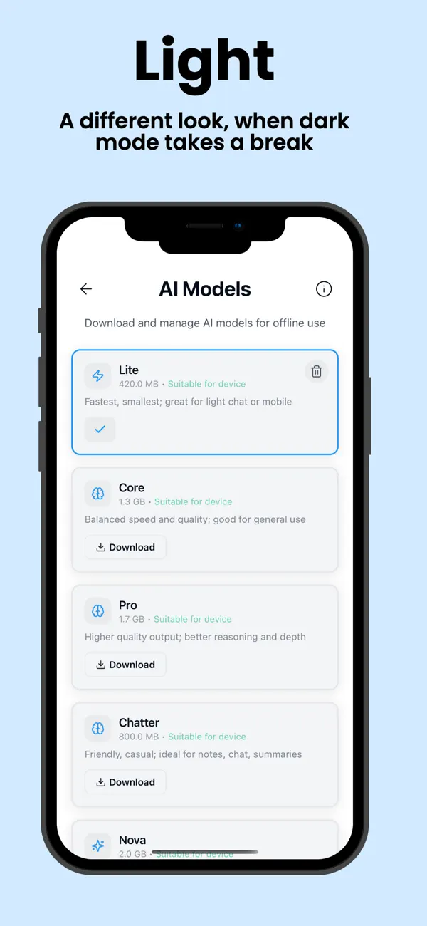 #5. ThinkByte: Offline Local AI (iOS) Przez: ByteInk L.L.C-FZ