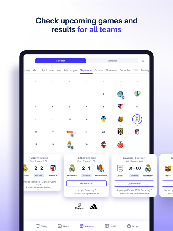 Real Madrid iPad screenshot 4 - Sports app
