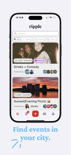 Ripple Social iPhone screenshot 2