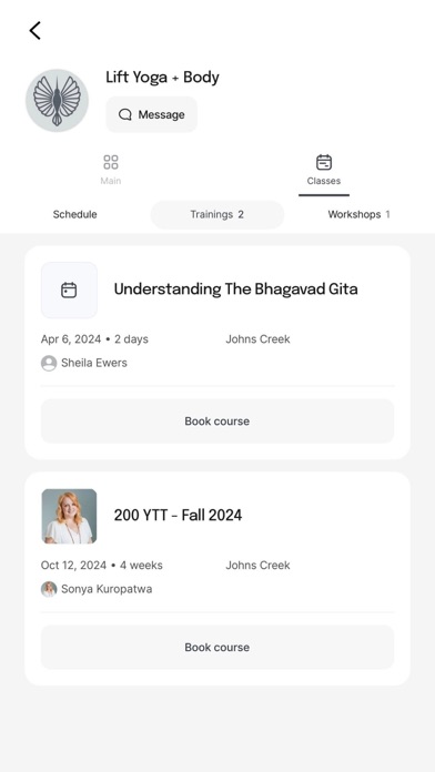 Lift Yoga + Body Screenshot