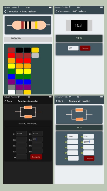 Electrocalc: electronics tools