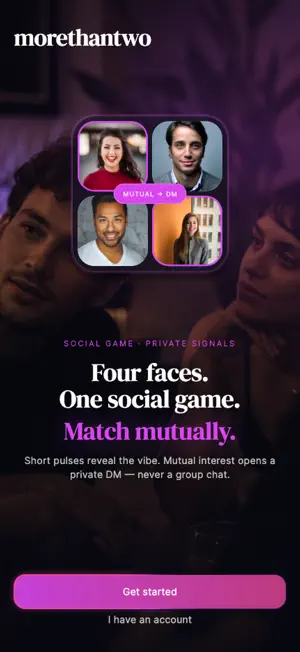 Morethantwo: Social Game screenshot 1