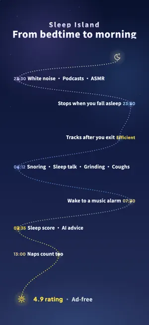 Sleep Island: Tracker & Sounds screenshot 1