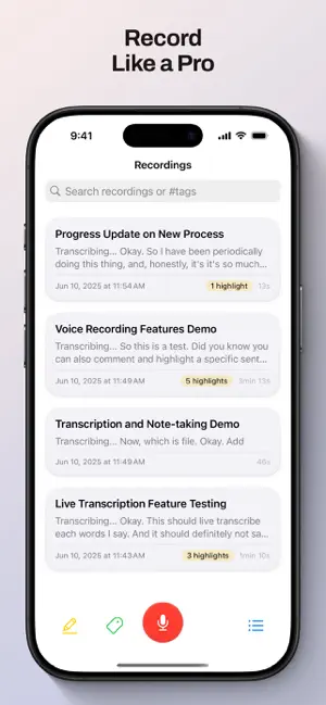 Mani - Voice Recorder Pro screenshot 1