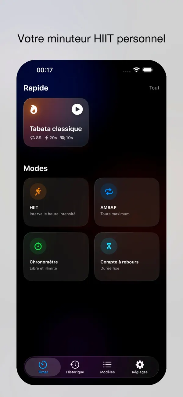 Screenshot #1 pour HanDi - Minuteur HIIT