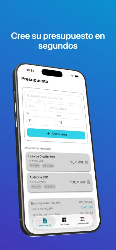 Presupuesto Rápido screenshot 1 of 4