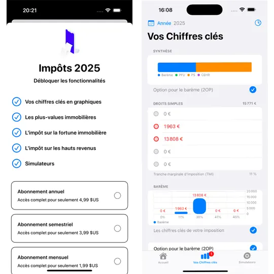 Capture d'écran de Impôts 2026 sur iPhone 7