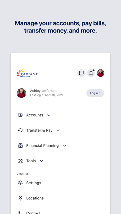 Radiant Credit Union Screenshot