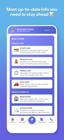 Debt Relief Karma iPhone screenshot