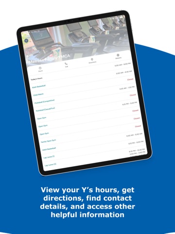 YMCA of the North iPad screenshot