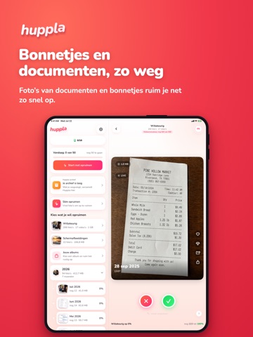Huppla: foto's opruimen iPad screenshot 9