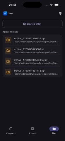 Compressa: Zip & Extract iPhone screenshot