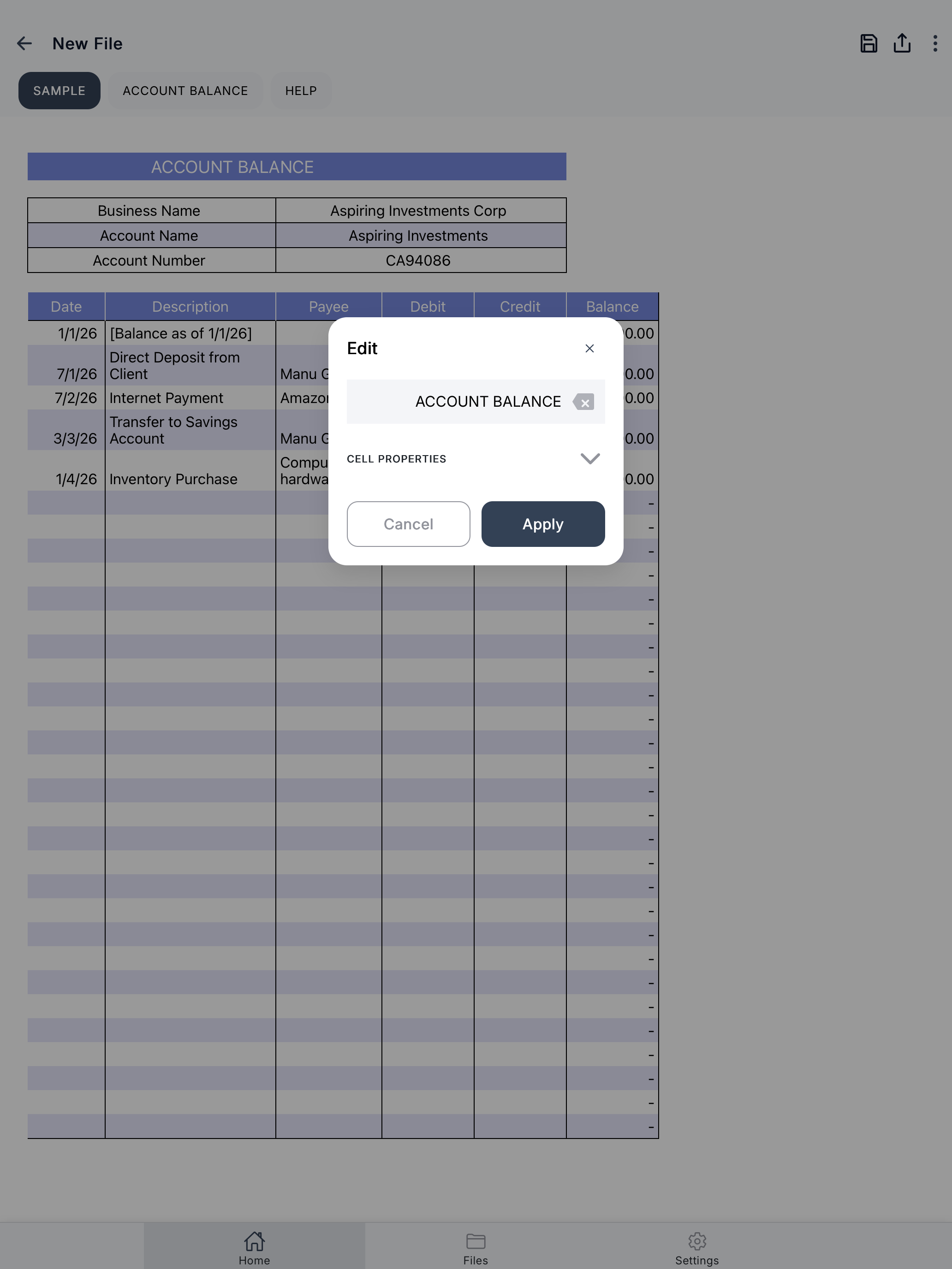 Account Statement screenshot 14