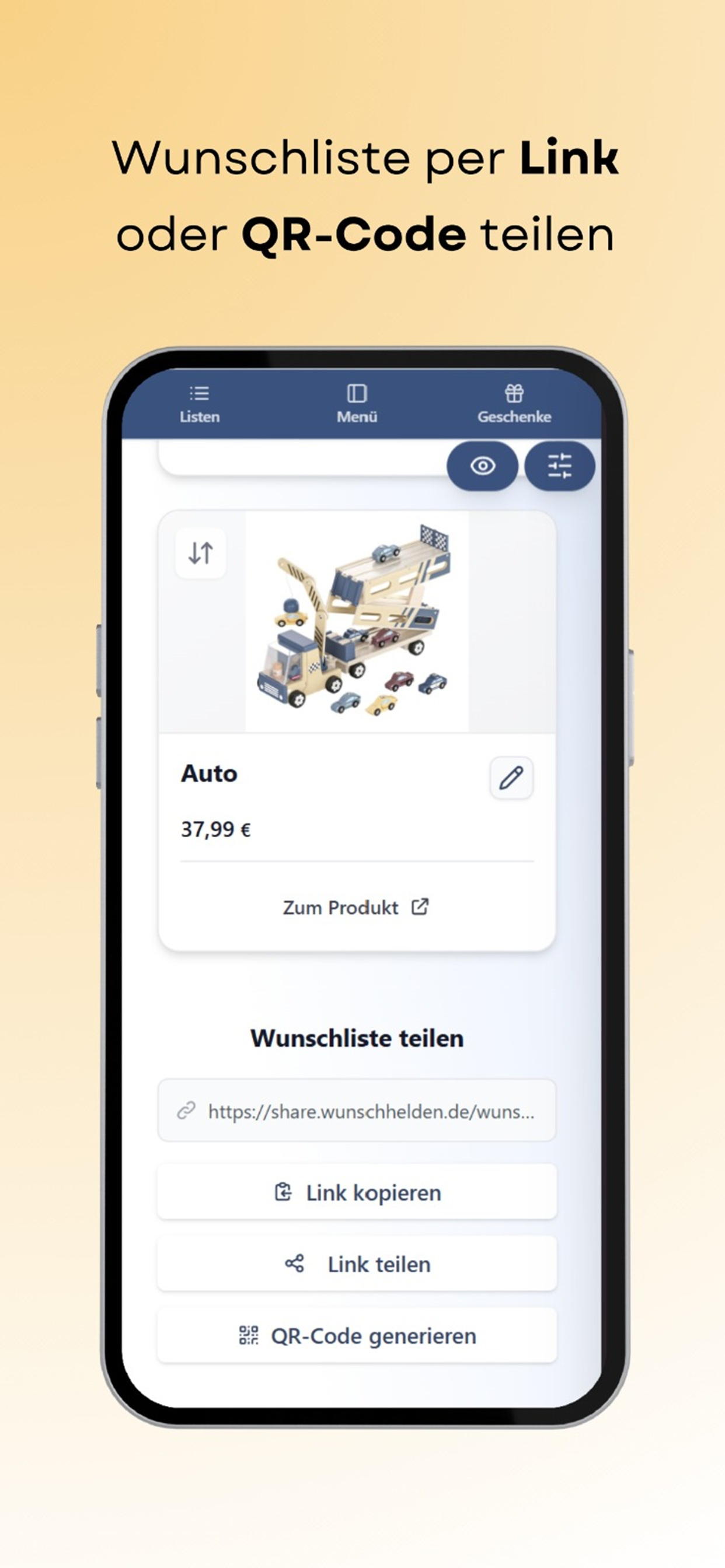 Wunschhelden - Wunschliste